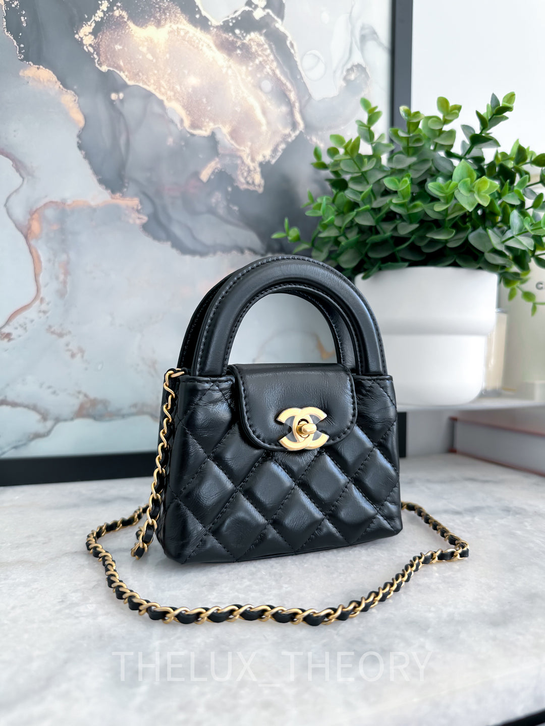 23K BLACK NANO KELLY AGED GOLD HARDWARE