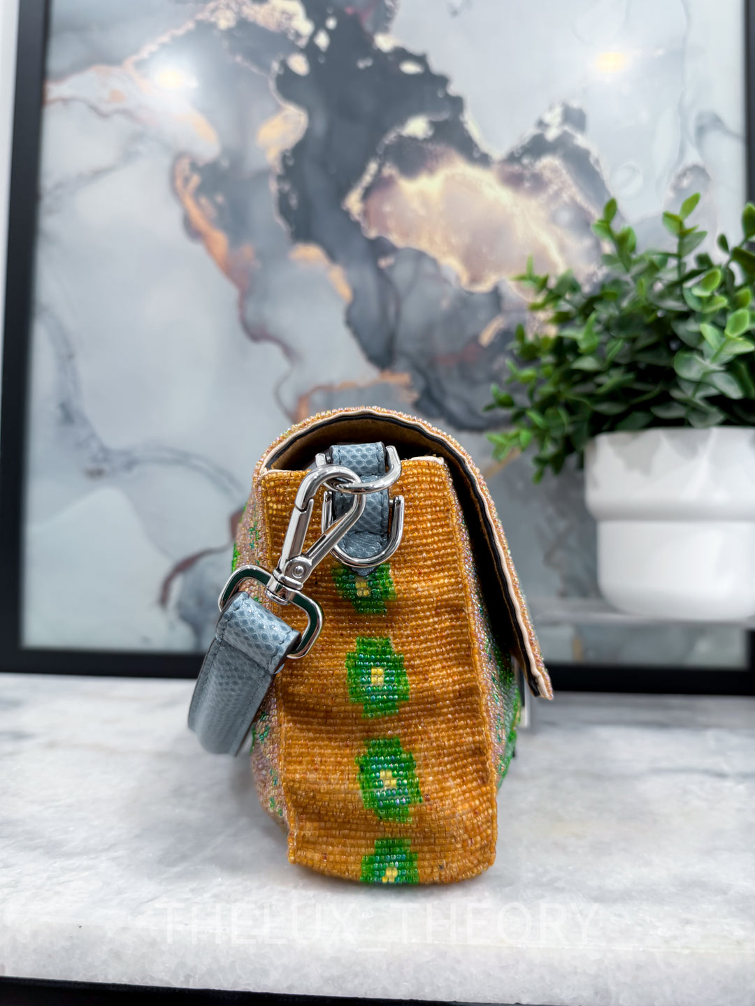 FENDI REEDITION 25TH ANNIVERSARY BEADED BAGUETTE