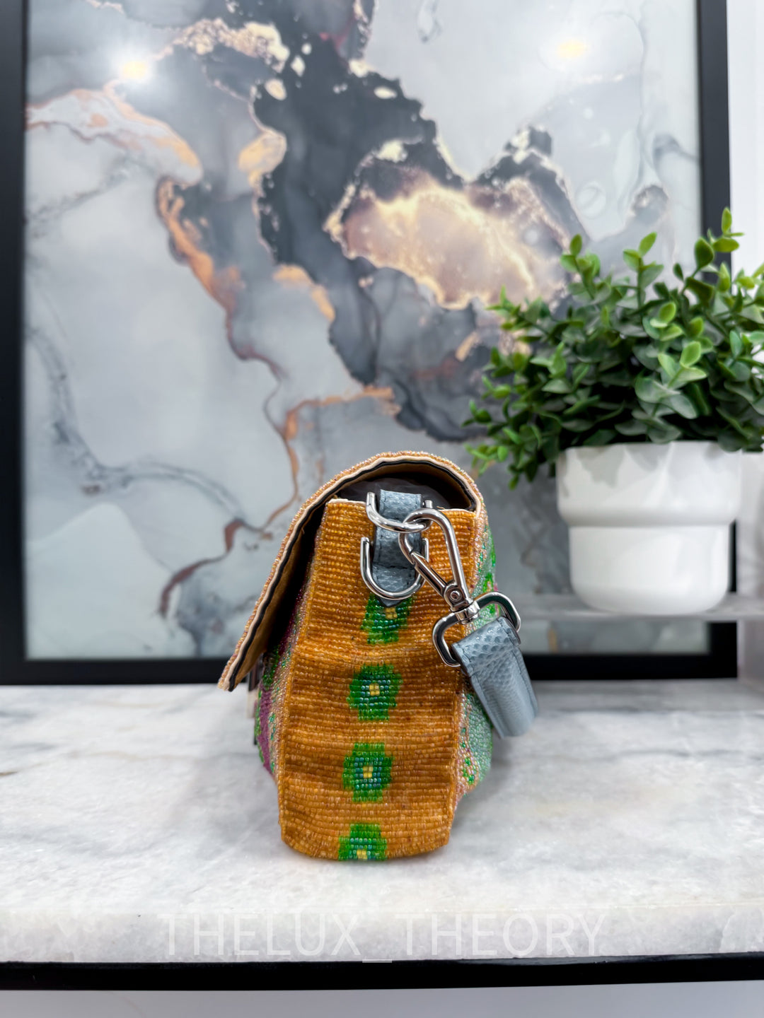FENDI REEDITION 25TH ANNIVERSARY BEADED BAGUETTE