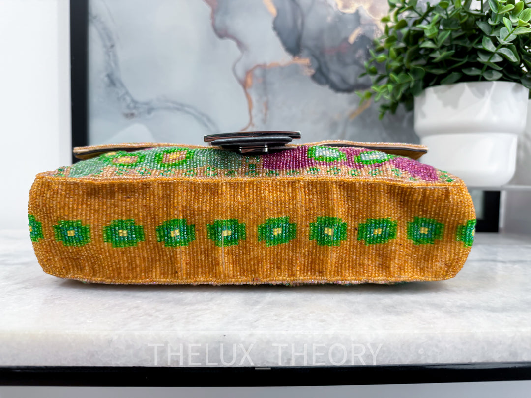 FENDI REEDITION 25TH ANNIVERSARY BEADED BAGUETTE