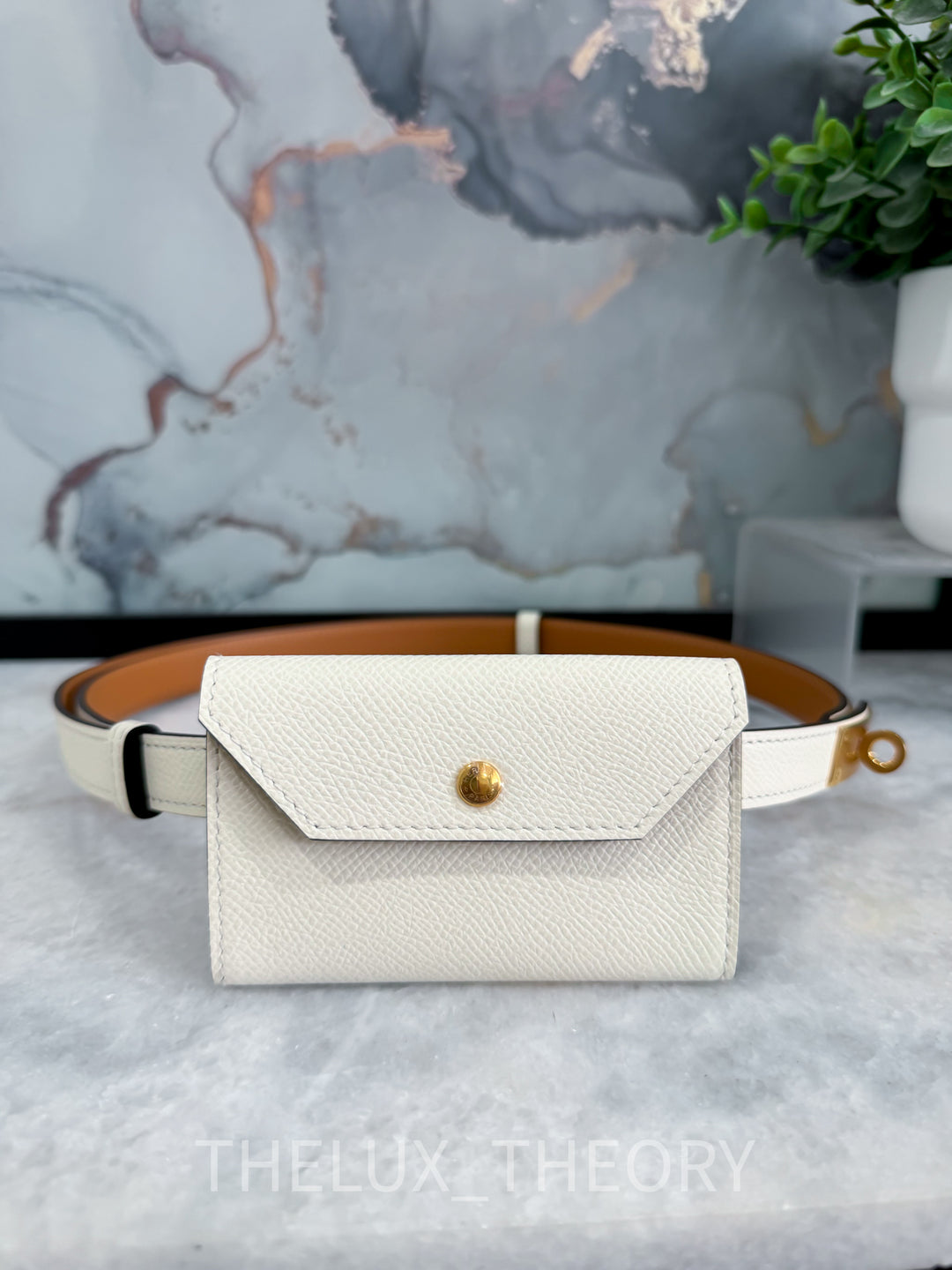 H KELLY POCKET 18 BELT NATA EPSOM GOLD HARDWARE (B 2023)