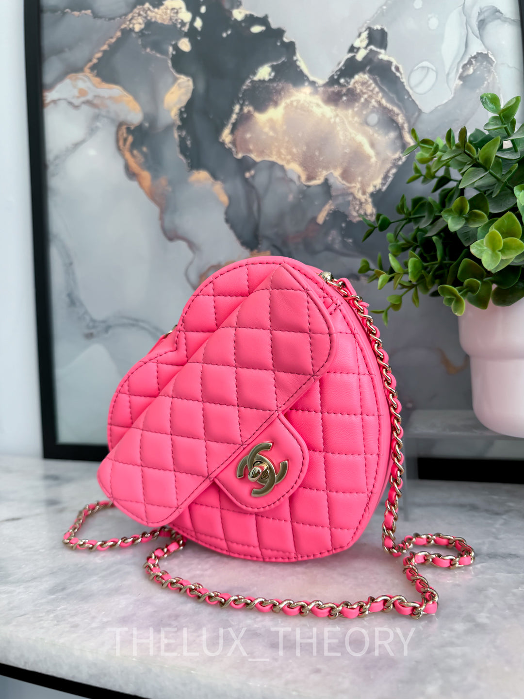 22S PINK CC IN LOVE LARGE HEART