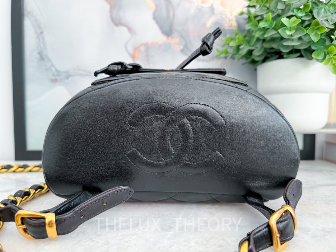 VINTAGE 1996 DUMA BACKPACK LAMBSKIN 24K GOLD HARDWARE