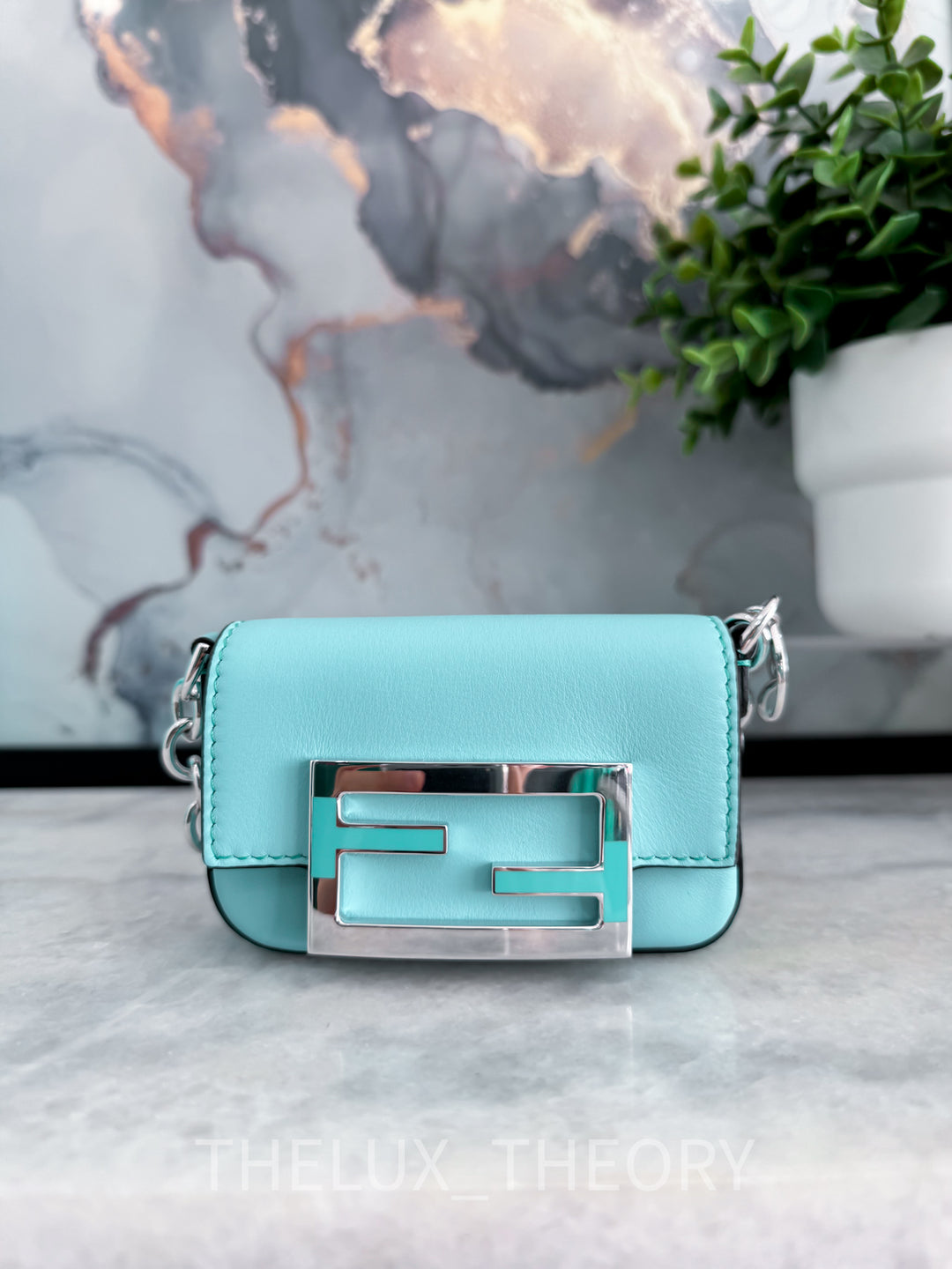 FENDI X TIFFANY NANO BAGUETTE LEATHER
