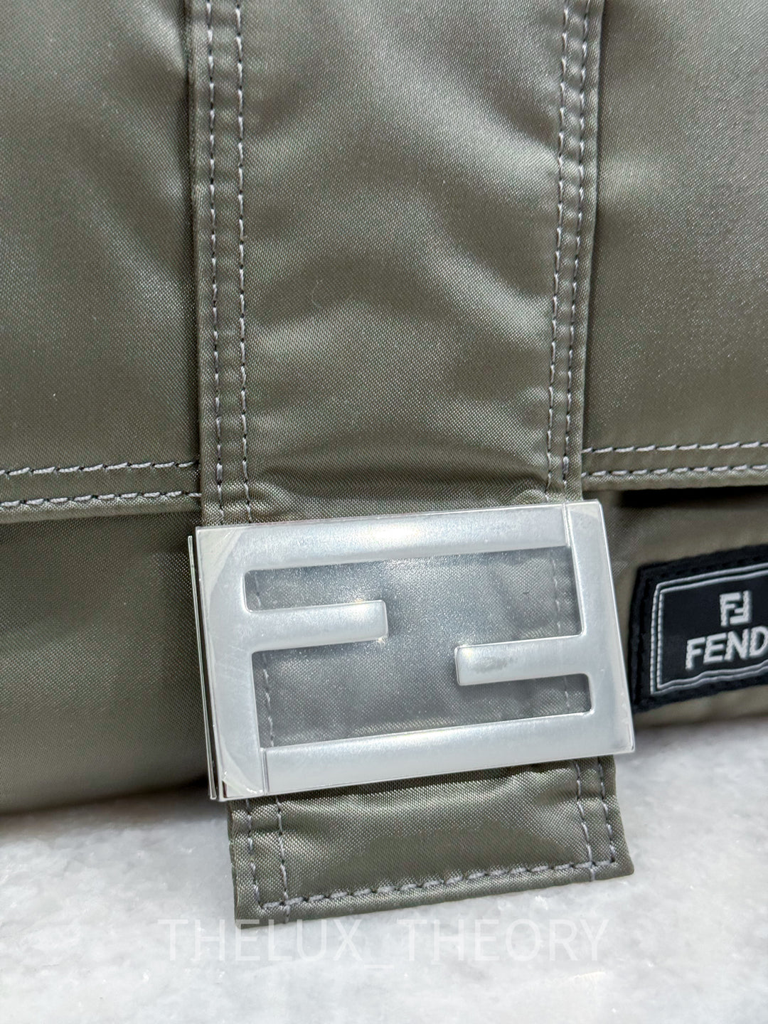 FENDI X PORTER MEN’S BAGUETTE KHAKI NYLON