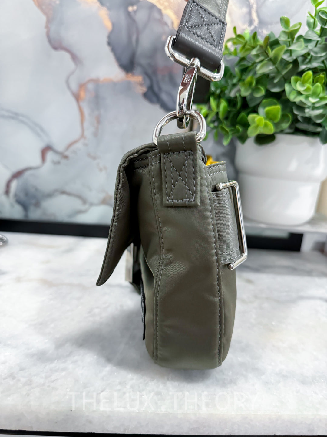 FENDI X PORTER MEN’S BAGUETTE KHAKI NYLON