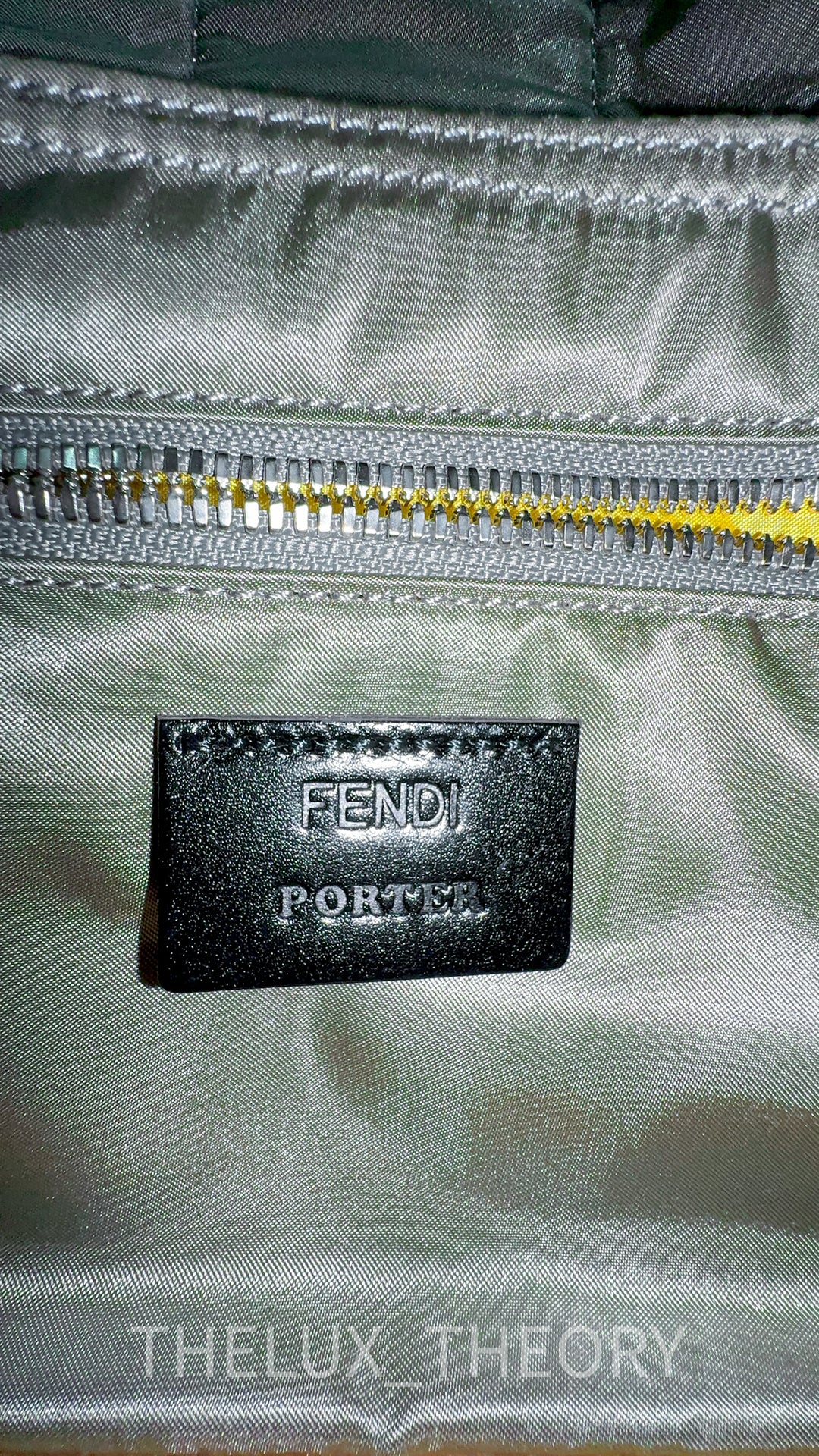 FENDI X PORTER MEN’S BAGUETTE KHAKI NYLON