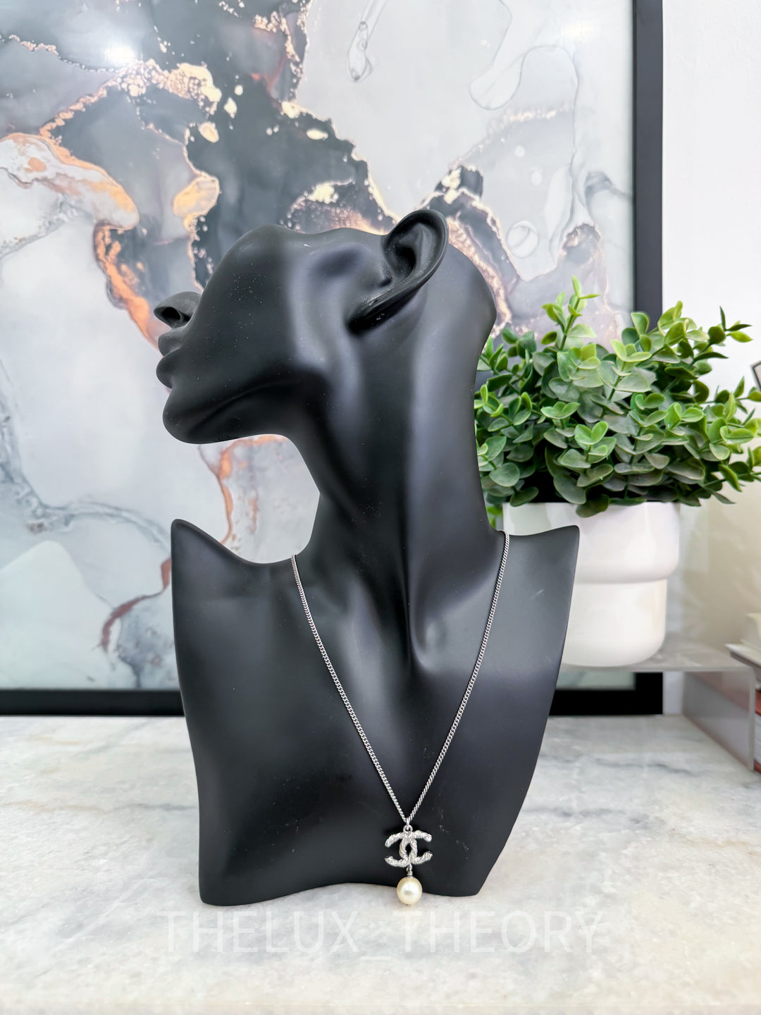 CC NECKLACE WITH PEARL (A63047)