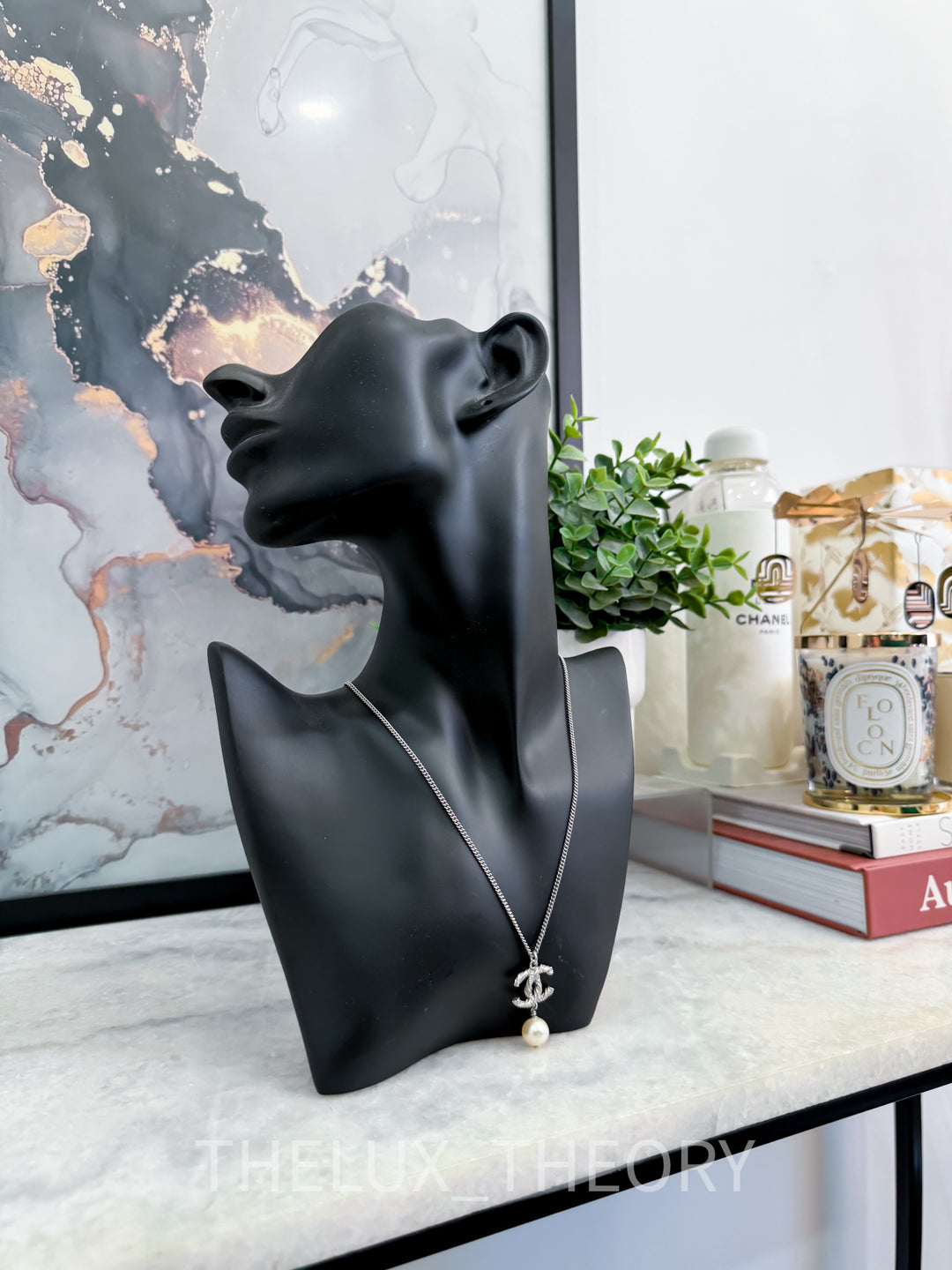 CC NECKLACE WITH PEARL (A63047)