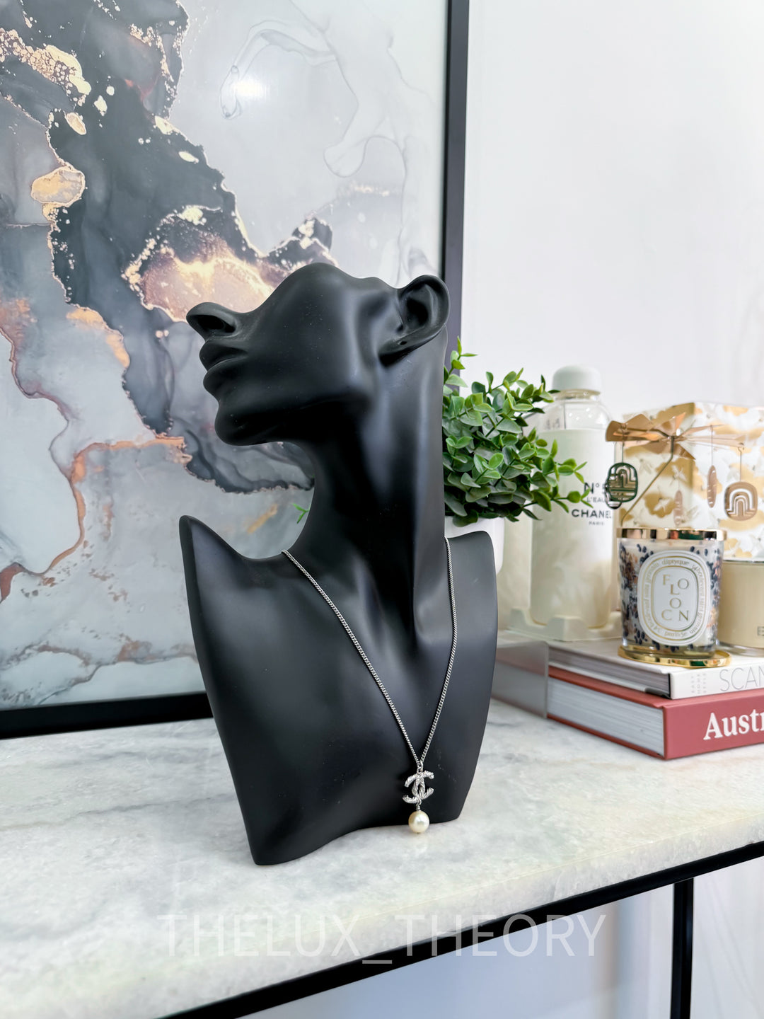 CC NECKLACE WITH PEARL (A63047)