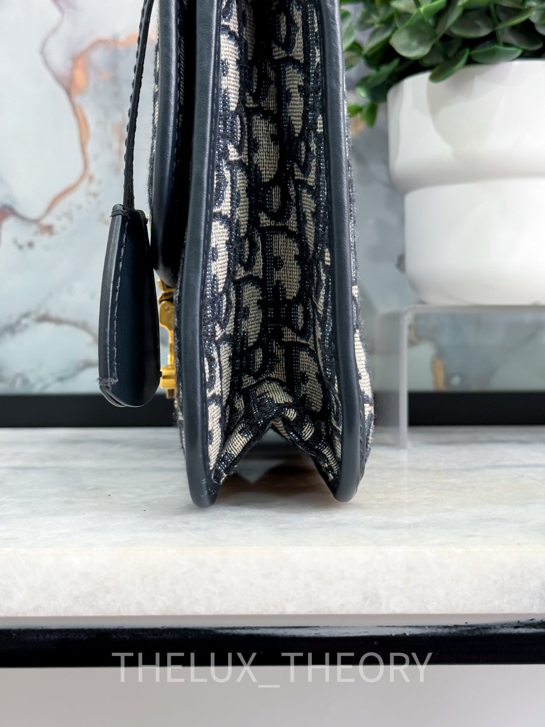 DIOR ADDICT FLAP BAG NAVY OBLIQUE