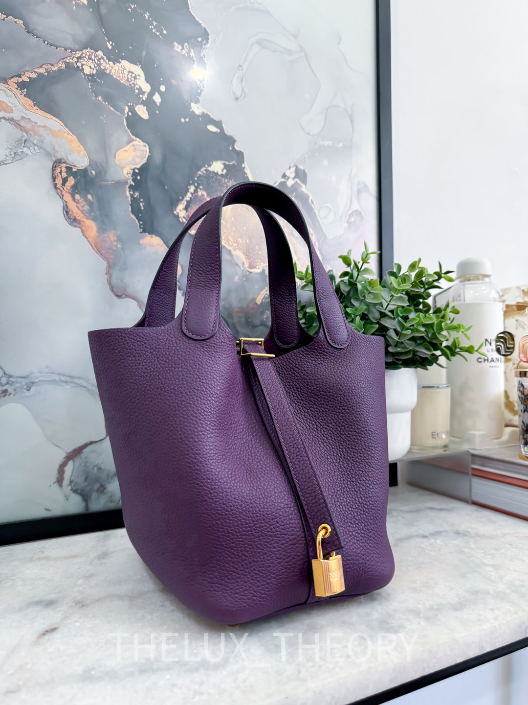H PICOTIN 18 CASSIS MAURICE LEATHER GOLD HARDWARE (U 2022)