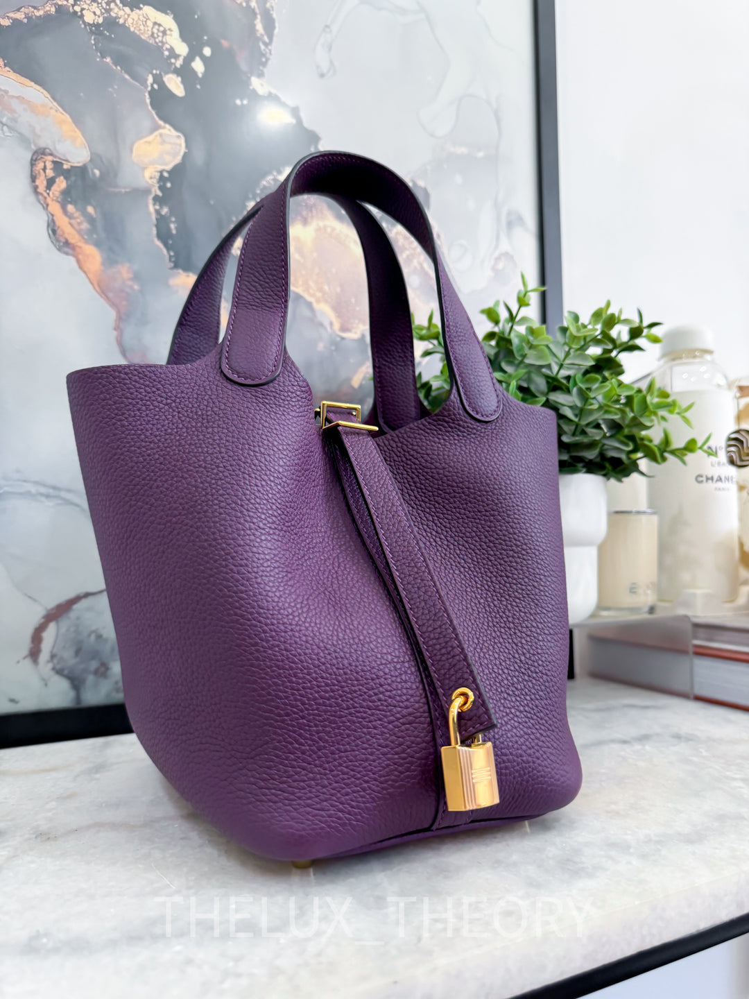 H PICOTIN 18 CASSIS MAURICE LEATHER GOLD HARDWARE (U 2022)