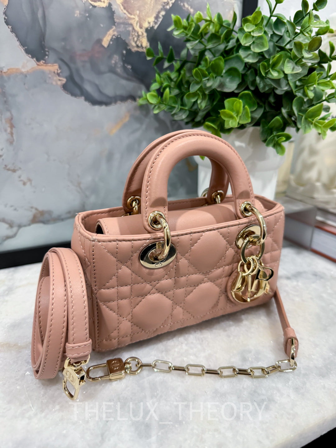 MICRO D-JOY FARD LAMBSKIN LIGHT GOLD HARDWARE