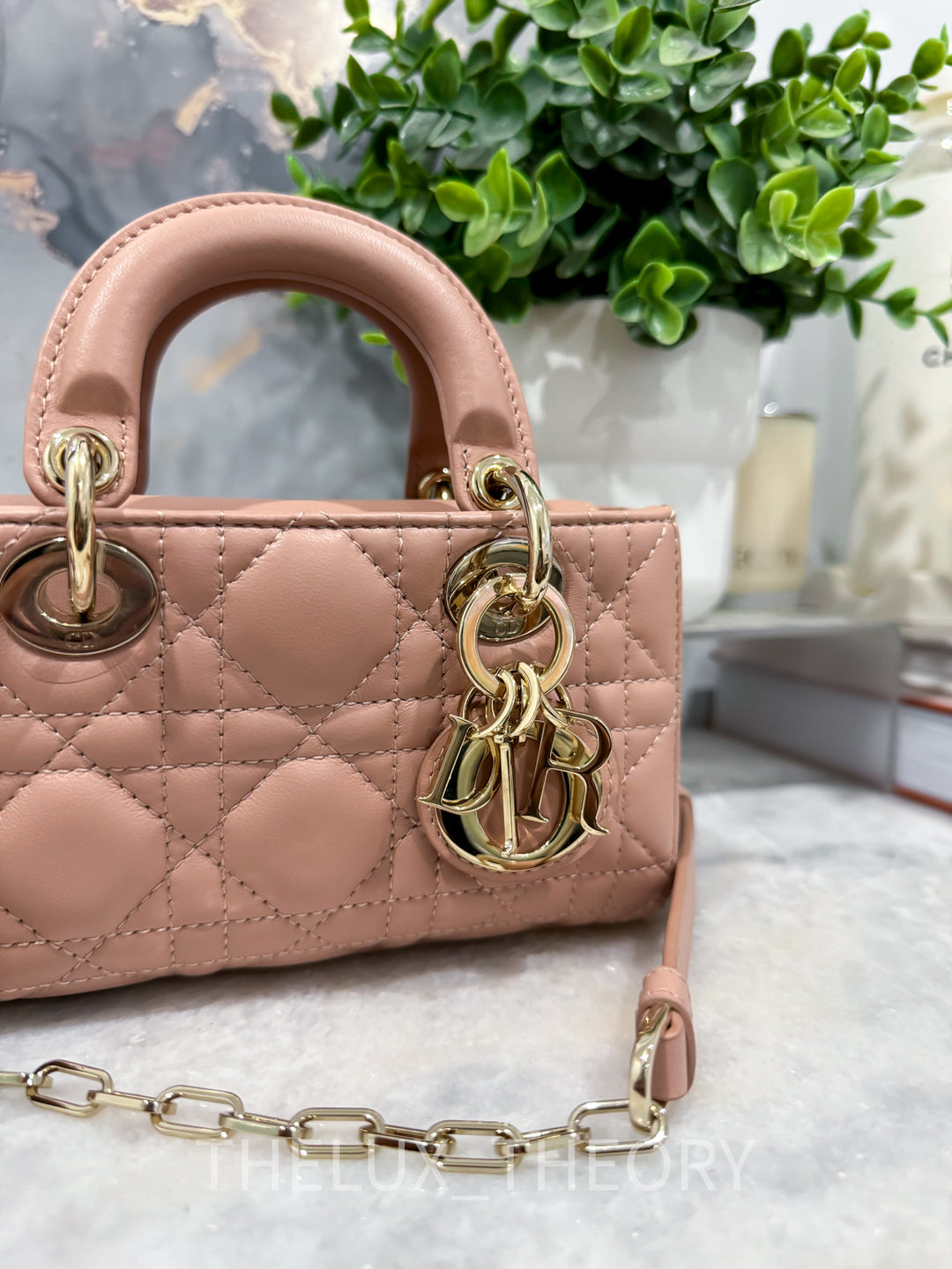 MICRO D-JOY FARD LAMBSKIN LIGHT GOLD HARDWARE