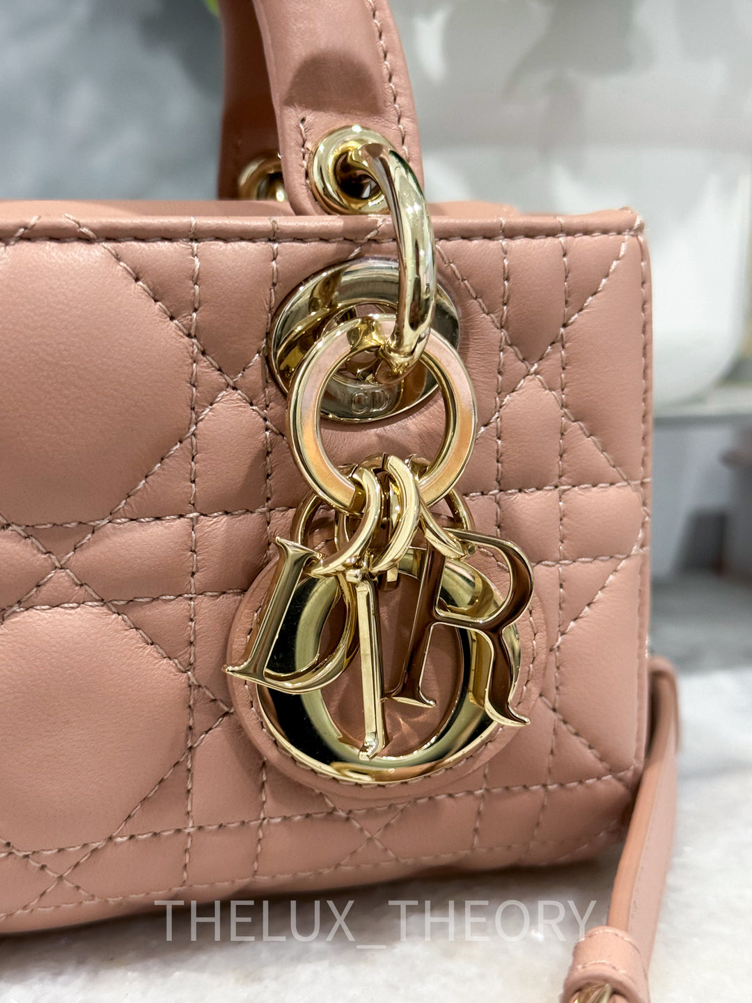 MICRO D-JOY FARD LAMBSKIN LIGHT GOLD HARDWARE