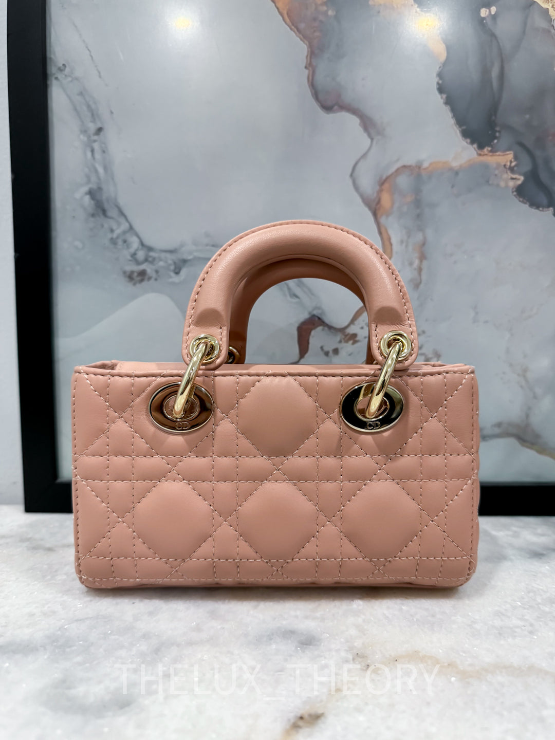 MICRO D-JOY FARD LAMBSKIN LIGHT GOLD HARDWARE