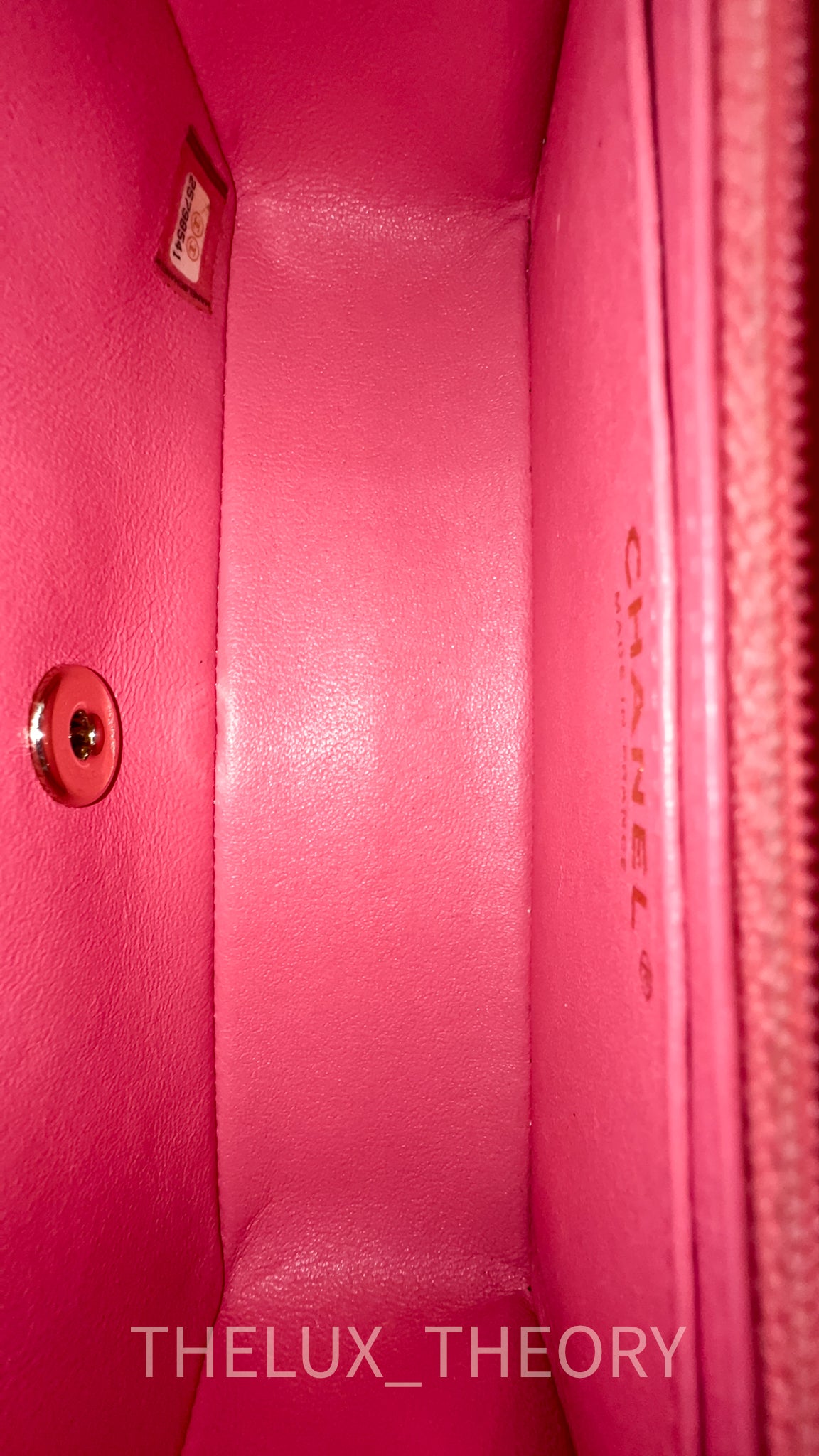 18S IRIDESCENT PINK MINI RECTANGLE CAVIAR LIGHT GOLD