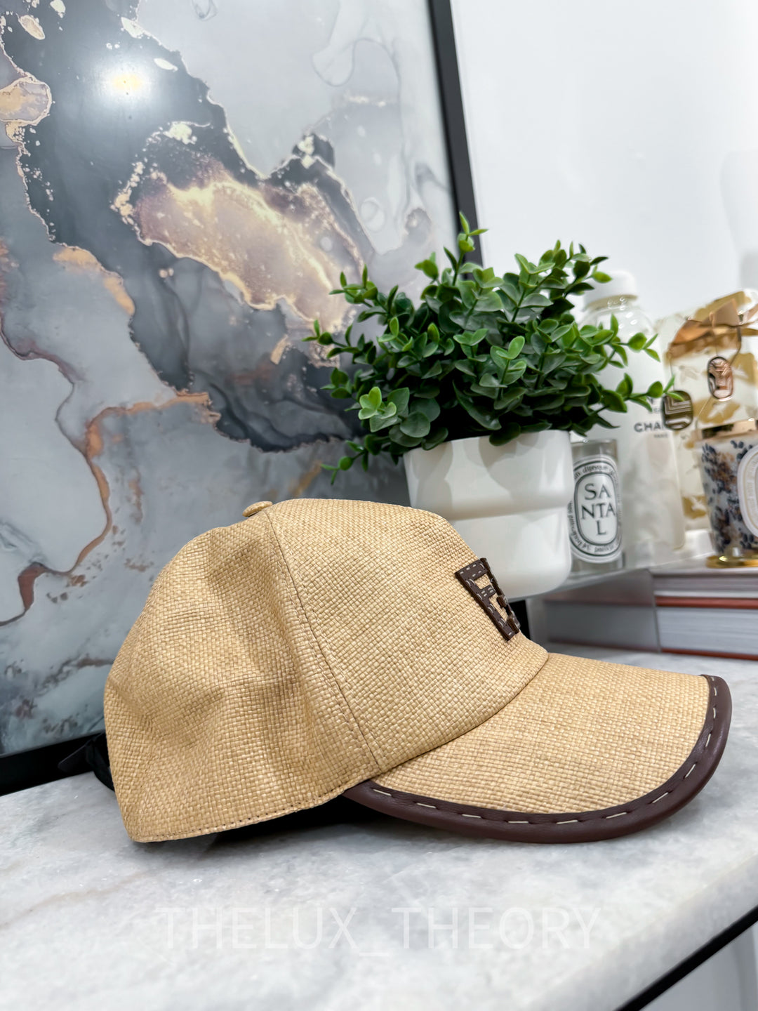 FENDI NATURAL WOVEN CAP