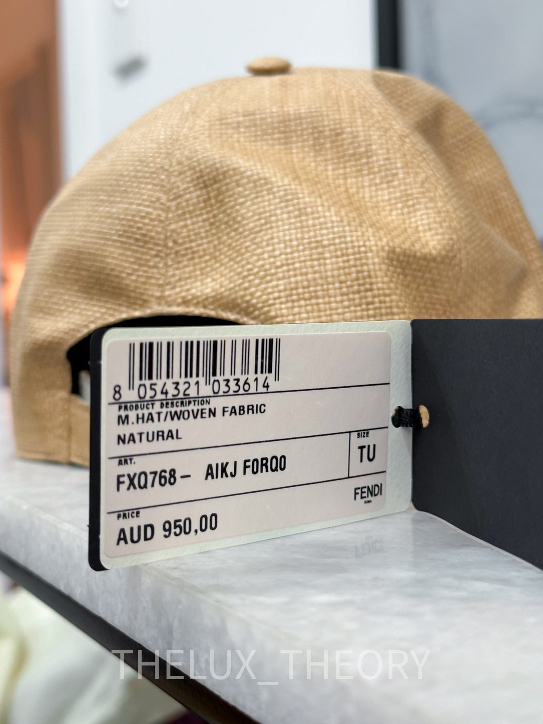 FENDI NATURAL WOVEN CAP