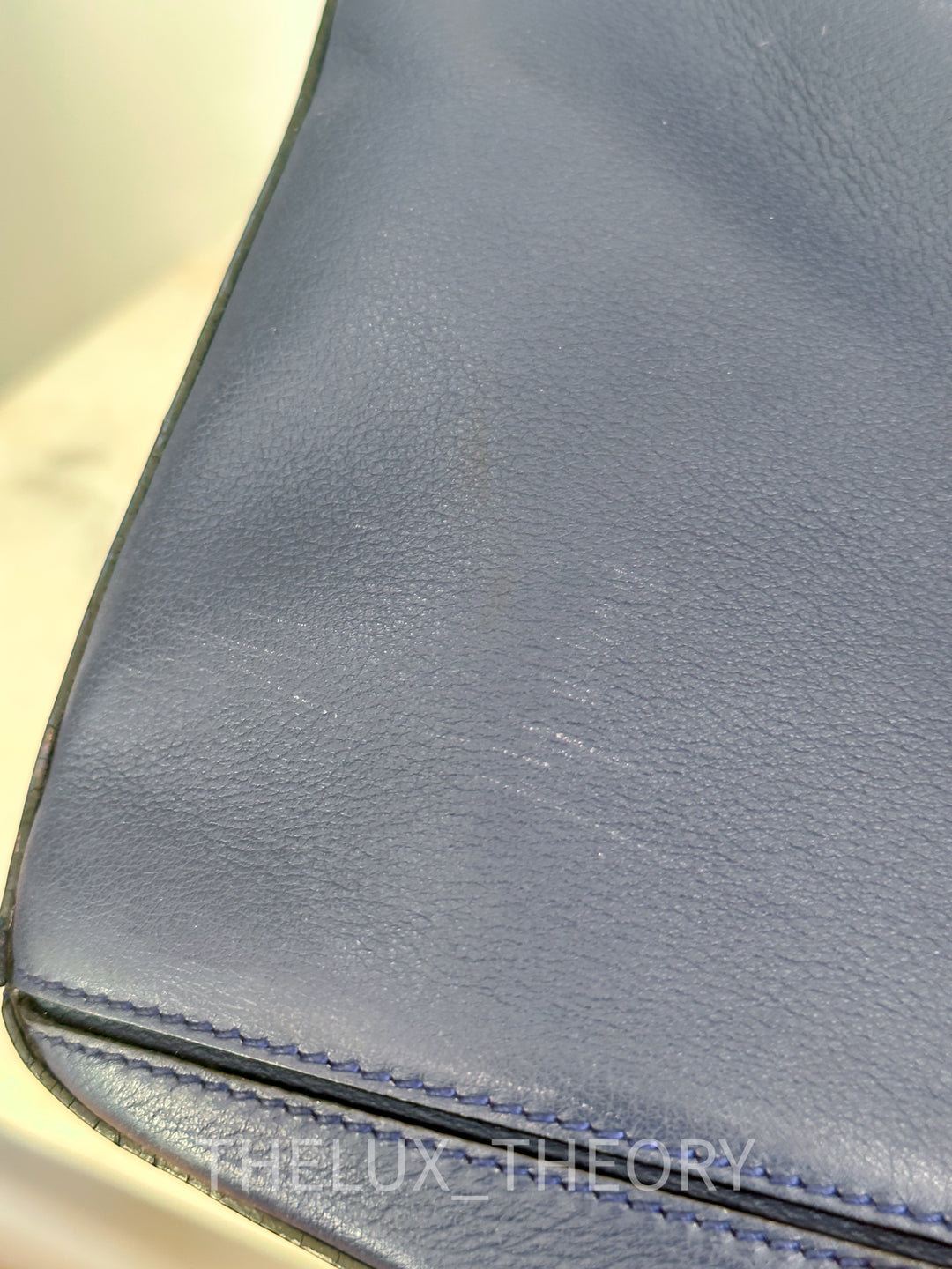 LOEWE PUZZLE MEDIUM NAVY BLUE SILVER HARDWARE (OLD VERSION)