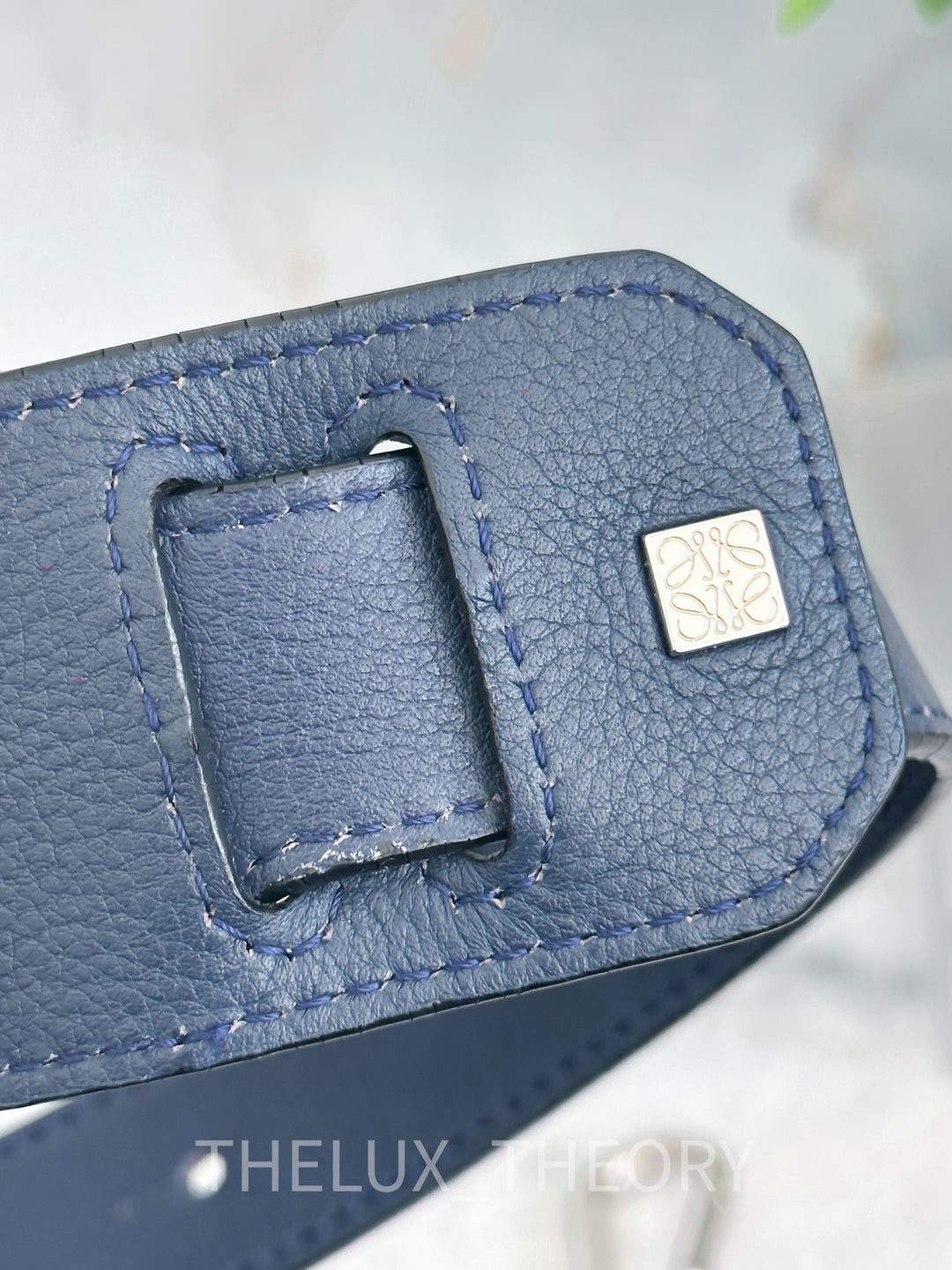 LOEWE PUZZLE MEDIUM NAVY BLUE SILVER HARDWARE (OLD VERSION)