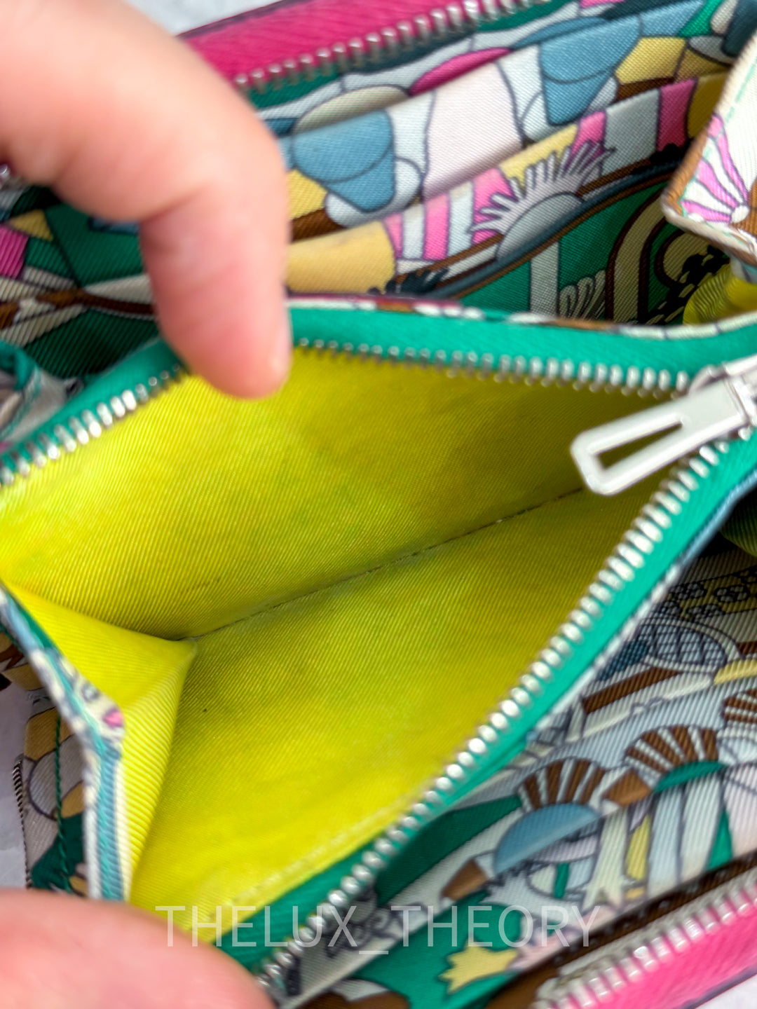H PORTEFEUILLE SILK IN COMPACT EPSOM FRAMBOISE/MENTHE 2022