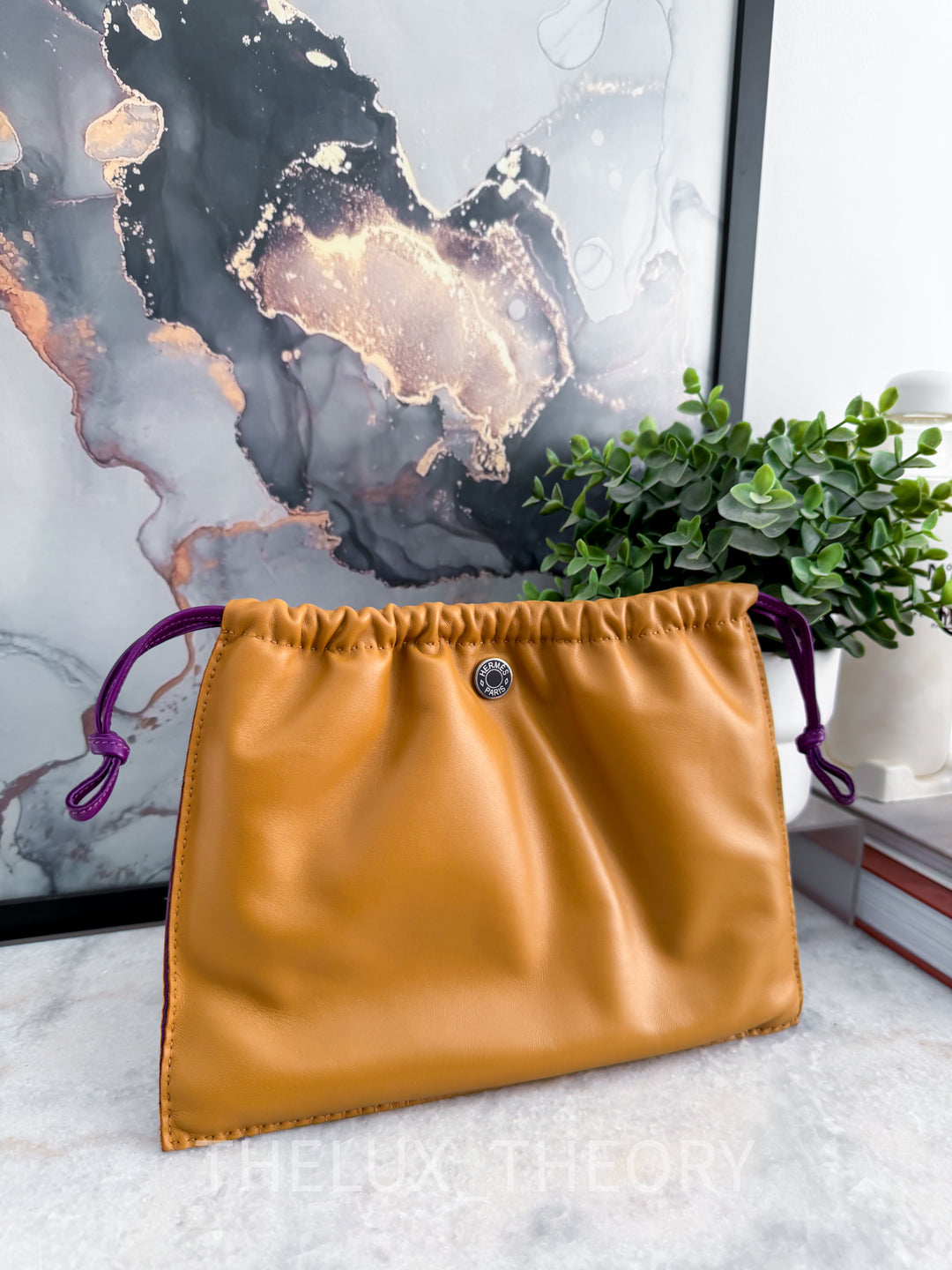 POCHETTE PILO MILO/SWIFT LEATHER SESAME/VIOLET 2022