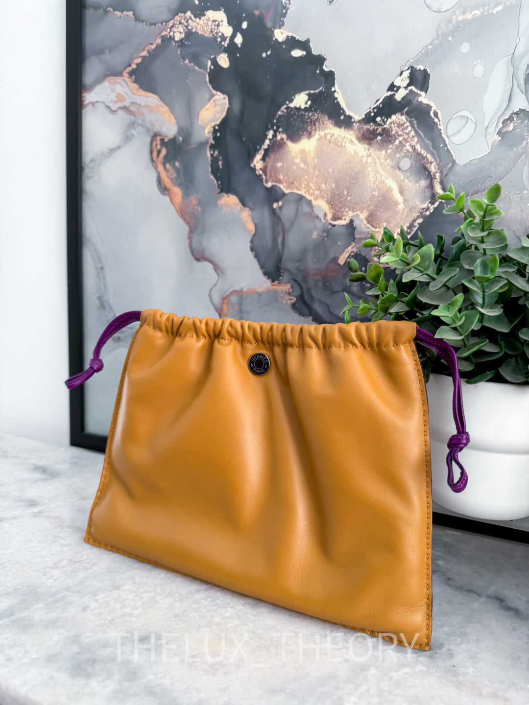 POCHETTE PILO MILO/SWIFT LEATHER SESAME/VIOLET 2022