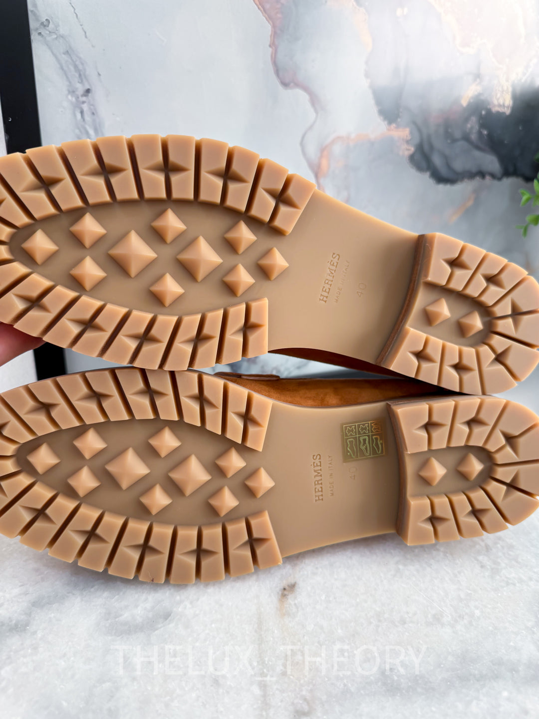 H FAUBOURG MOCASSIN NATUREL SUEDE