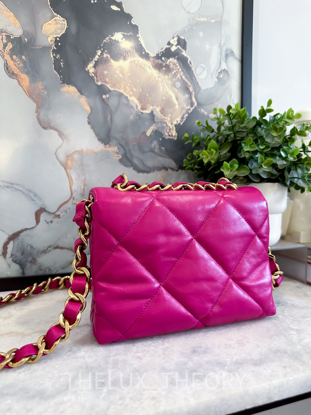 22B FUCHSIA FLAP BAG (AS3498)