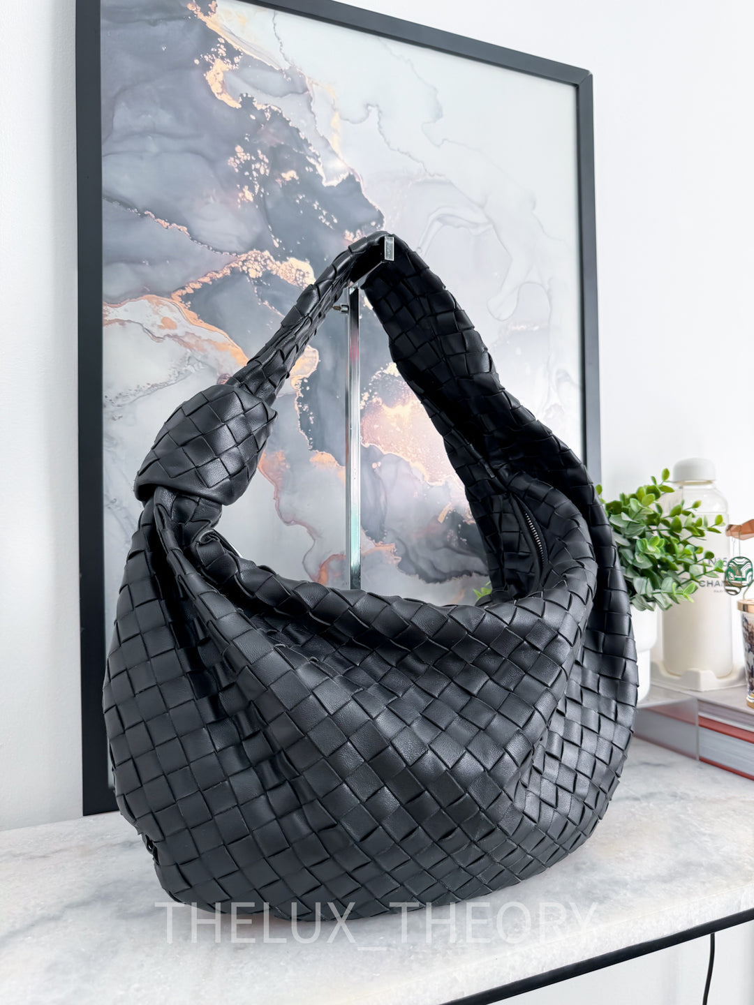BOTTEGA VENETA JODIE CLASSIC SIZE BLACK SILVER HARDWARE 2022