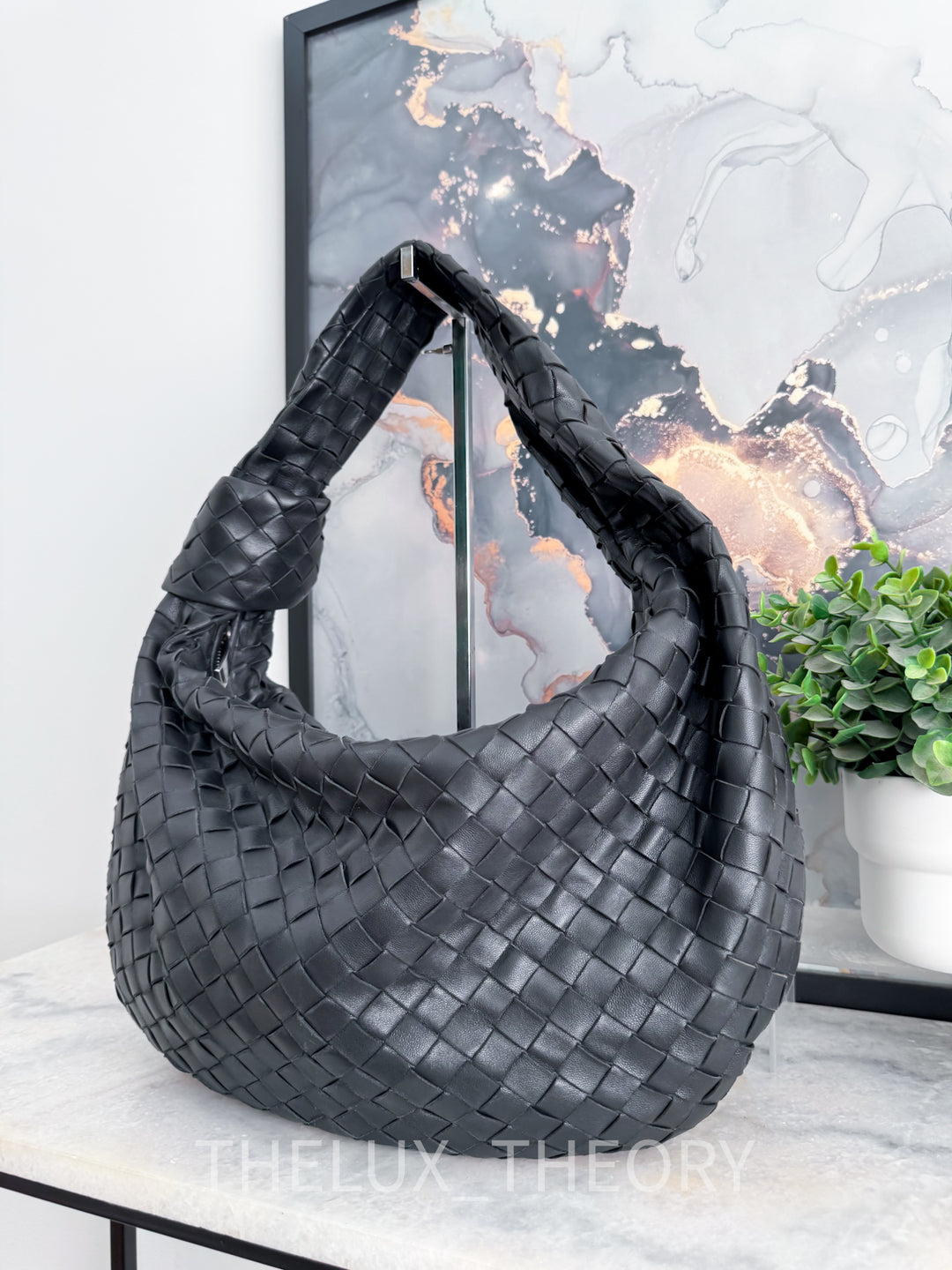 BOTTEGA VENETA JODIE CLASSIC SIZE BLACK SILVER HARDWARE 2022