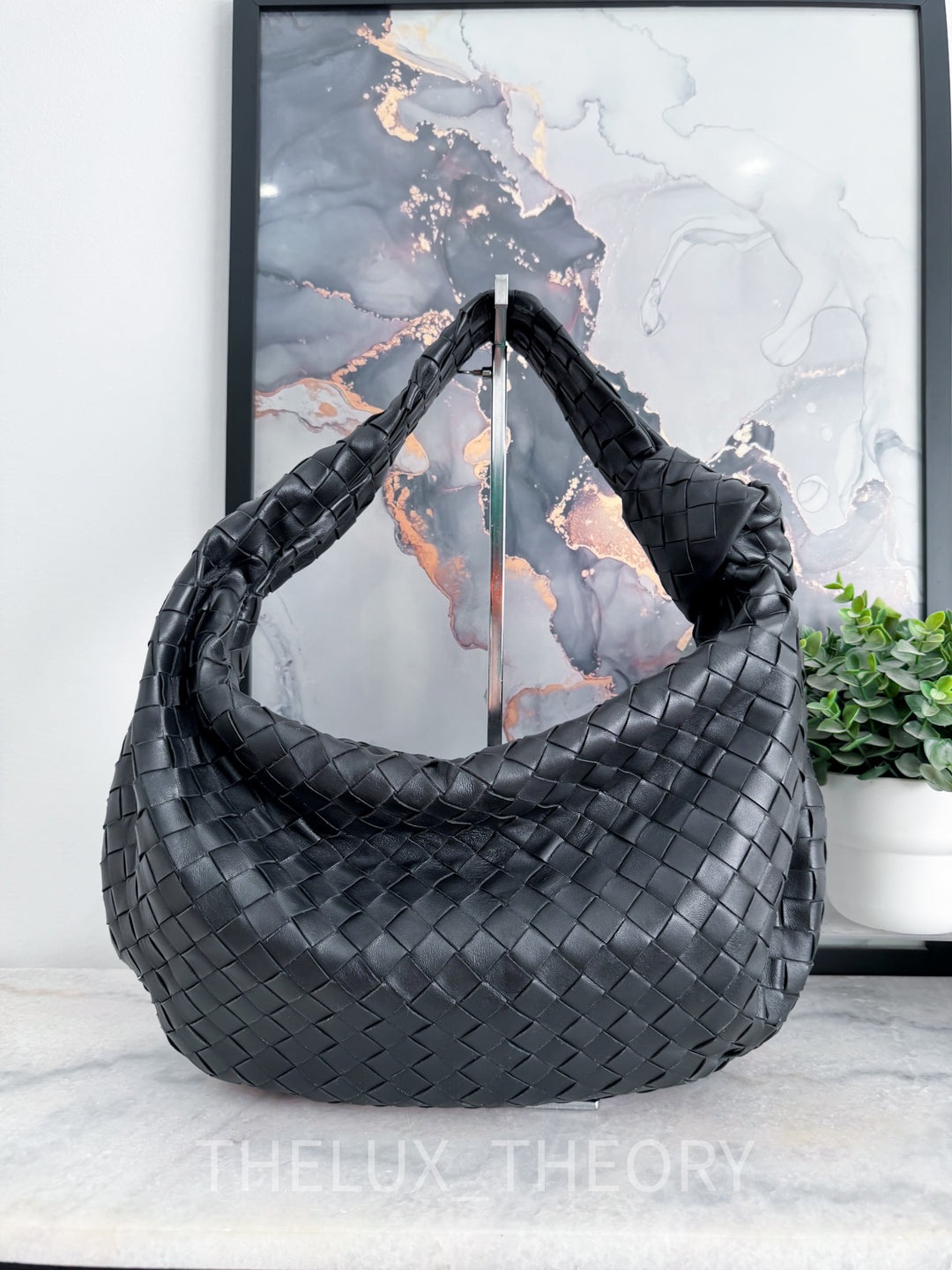 BOTTEGA VENETA JODIE CLASSIC SIZE BLACK SILVER HARDWARE 2022