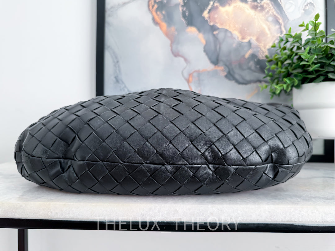 BOTTEGA VENETA JODIE CLASSIC SIZE BLACK SILVER HARDWARE 2022