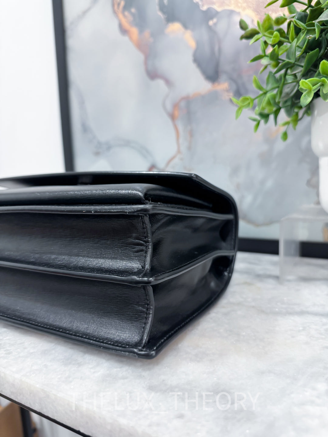YSL SUNSET MEDIUM SMOOTH CALFSKIN SILVER HARDWARE