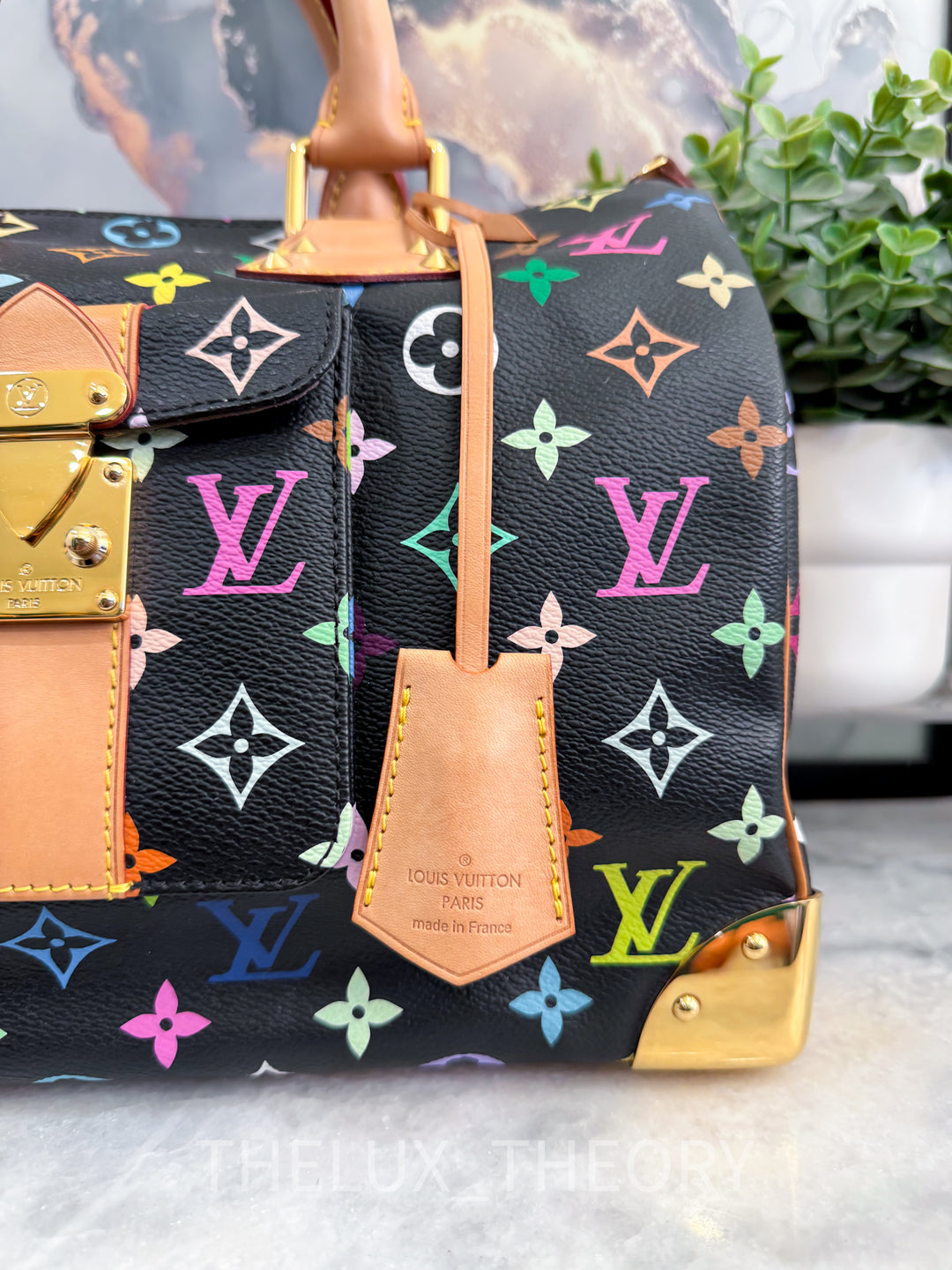 L.V. SPEEDY 30 BLACK MULTICOLOUR MURAKAMI 2008