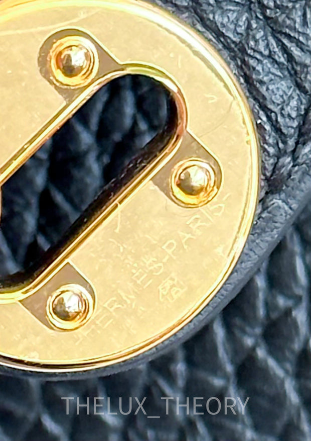 Hermès Mini Lindy Black Clemence With Gold Hardware - AG Concierge Fzco