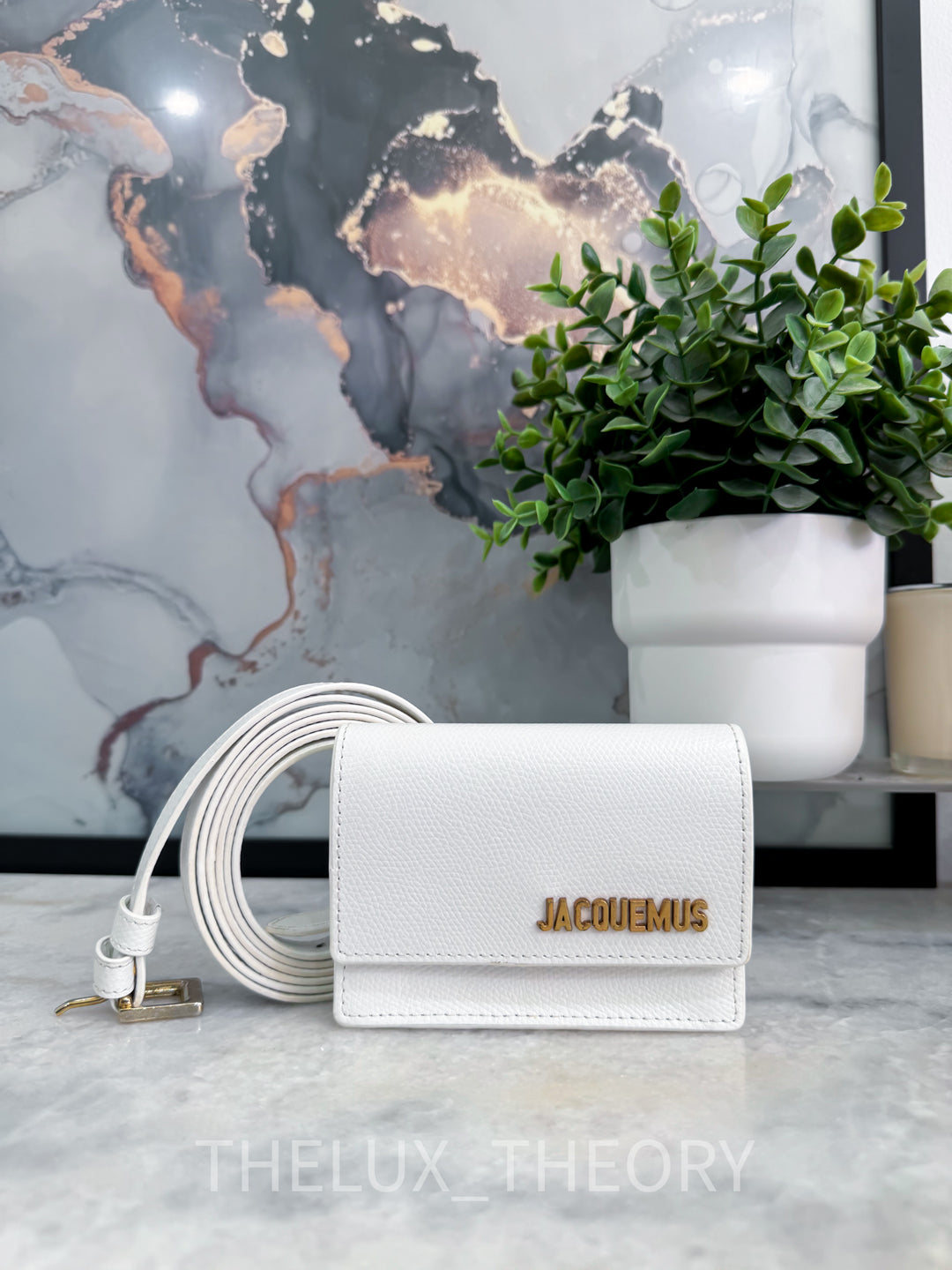 JACQUEMUS LA CEINTURE BELLO WHITE BELT BAG