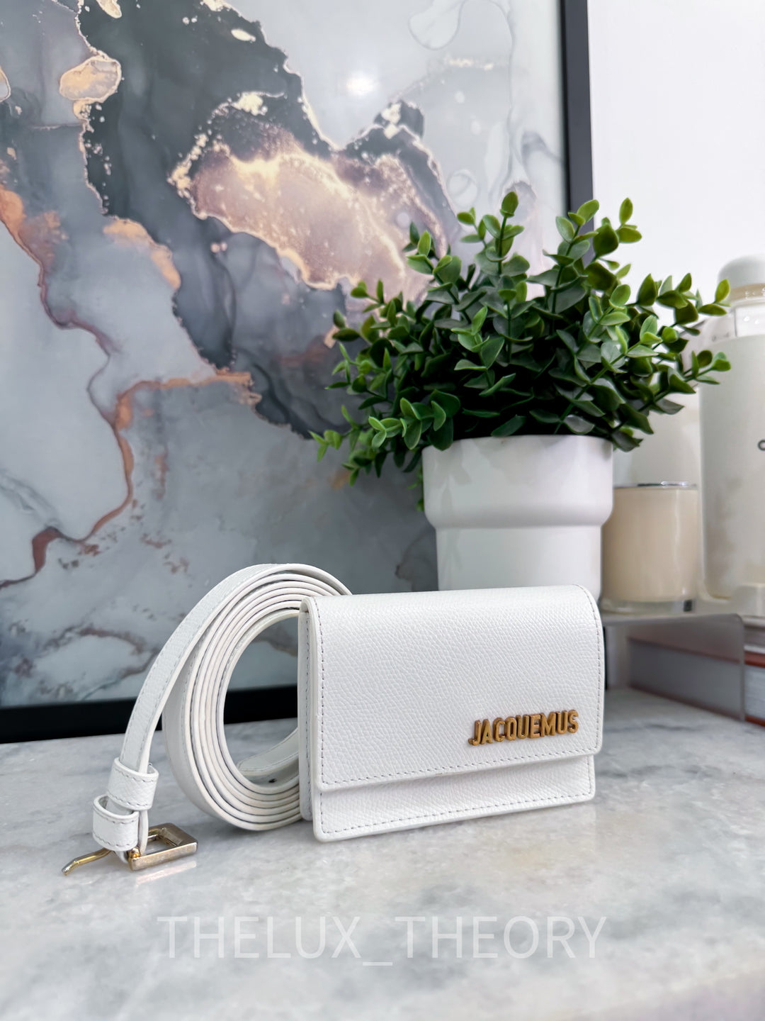 JACQUEMUS LA CEINTURE BELLO WHITE BELT BAG
