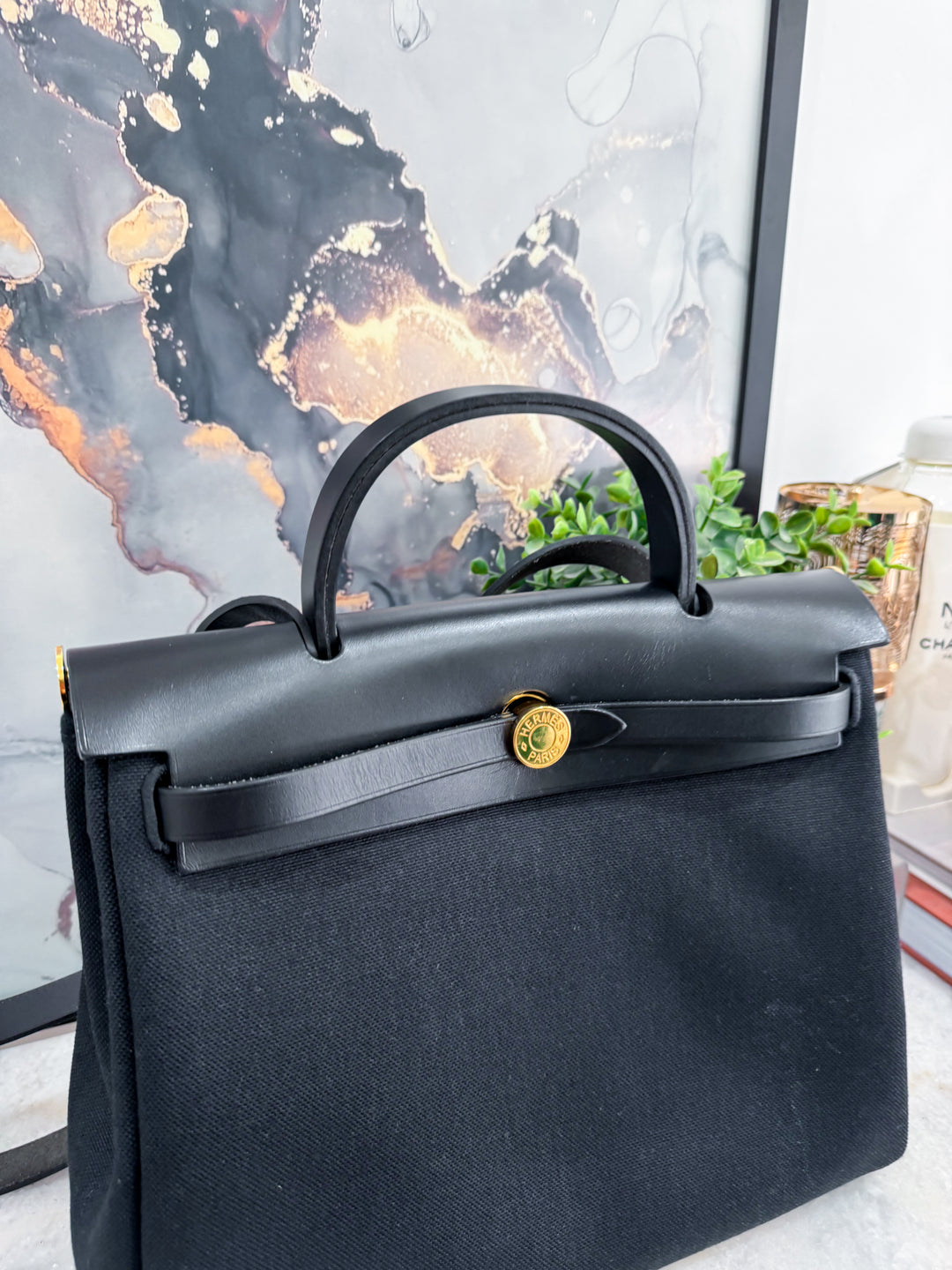 HERBAG ZIP 31 BLACK GHW Y 2020