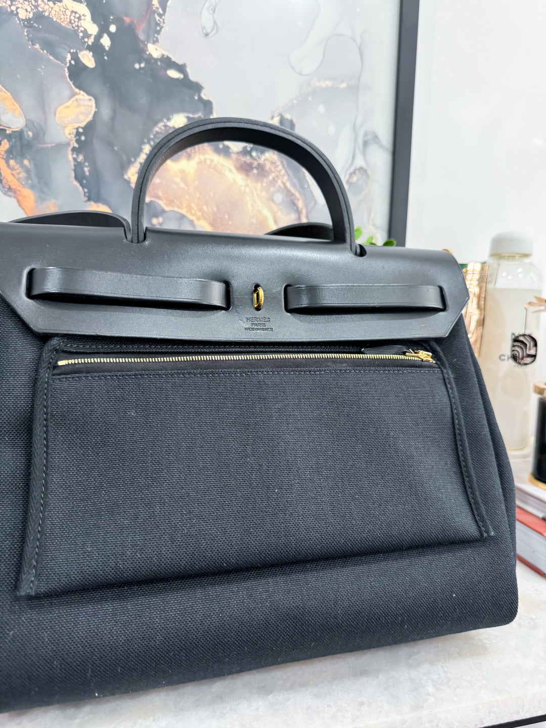 HERBAG ZIP 31 BLACK GHW Y 2020