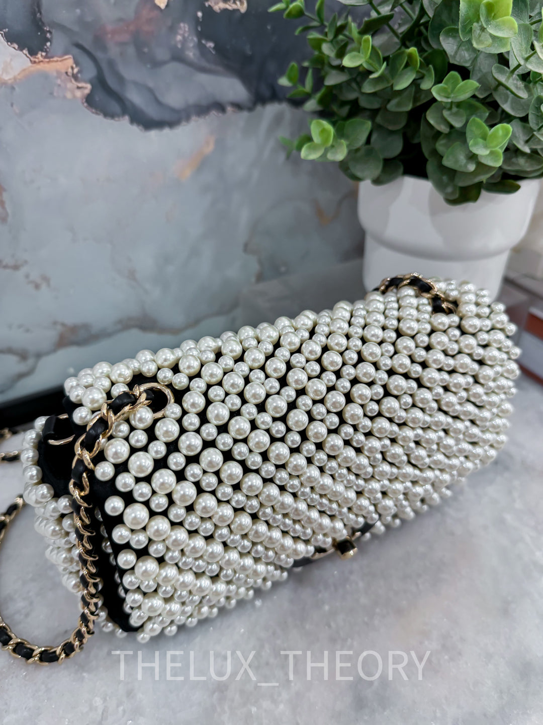 19S PEARL MINI RECTANGLE FLAP BAG