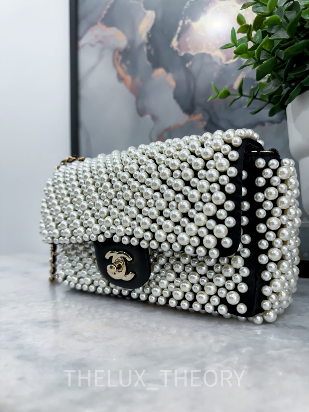 19S PEARL MINI RECTANGLE FLAP BAG