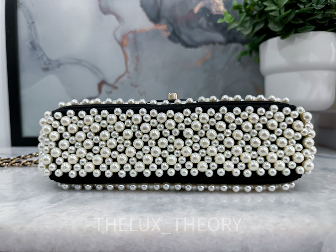 19S PEARL MINI RECTANGLE FLAP BAG