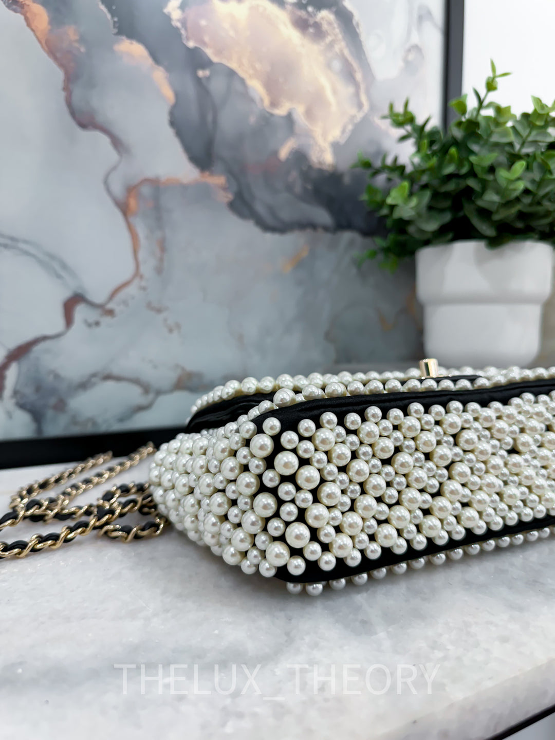 19S PEARL MINI RECTANGLE FLAP BAG