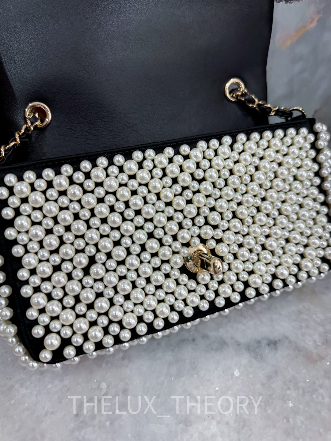 19S PEARL MINI RECTANGLE FLAP BAG