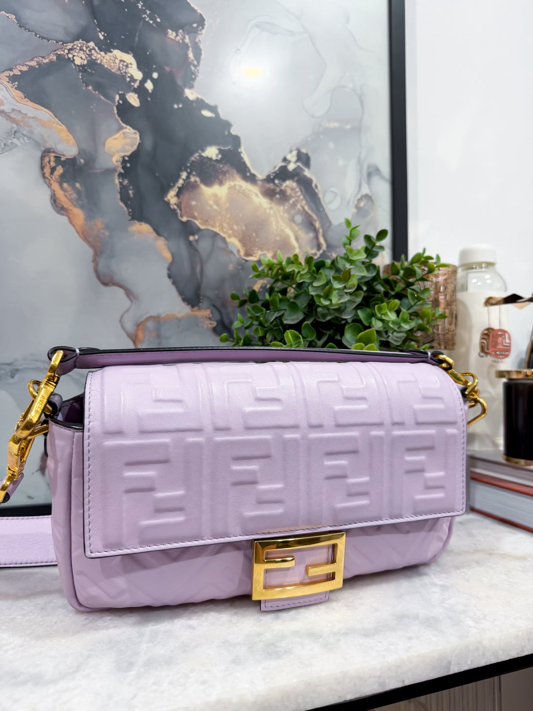 FENDI MEDIUM LILAC BAGUETTE