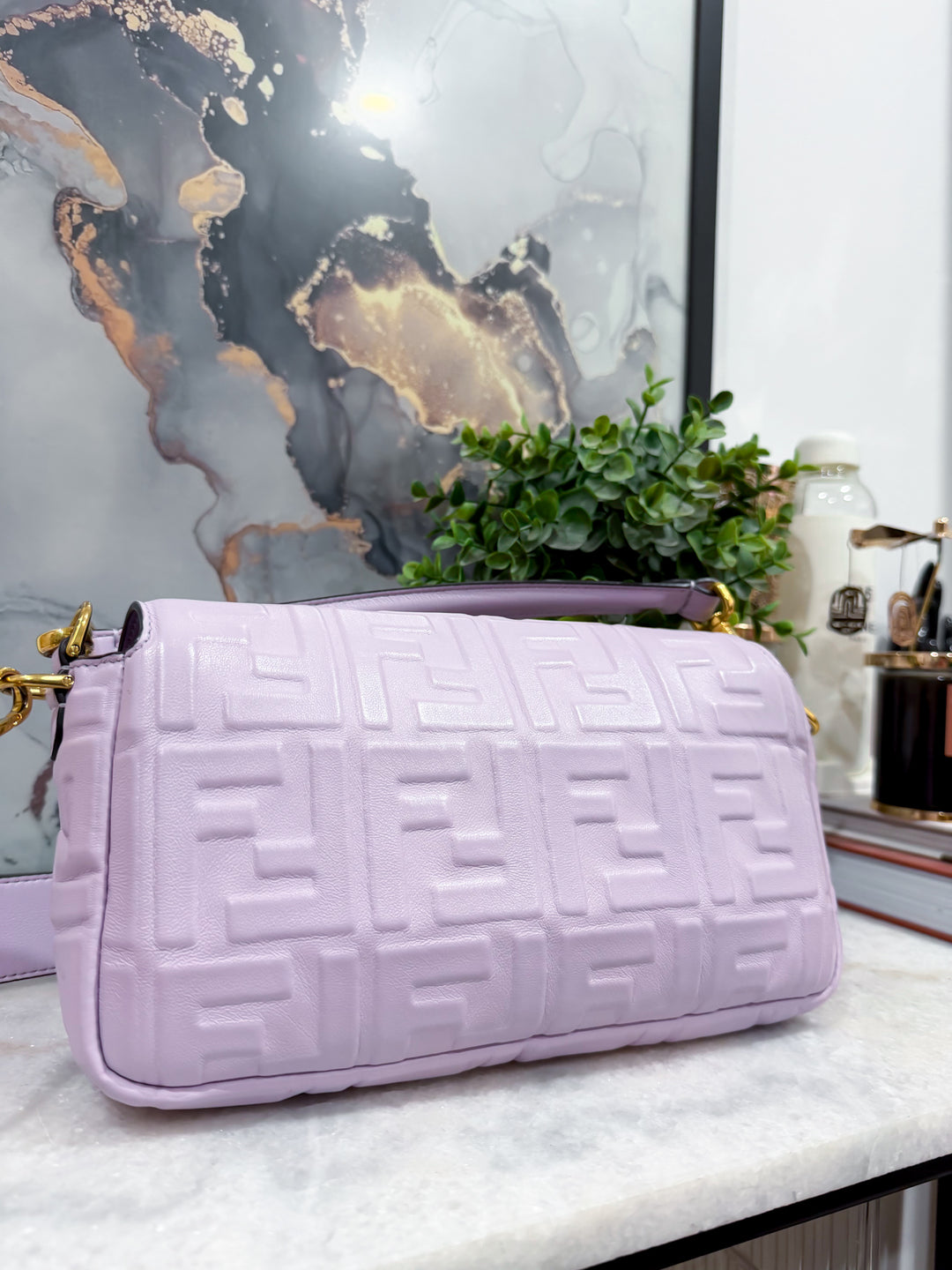 FENDI MEDIUM LILAC BAGUETTE