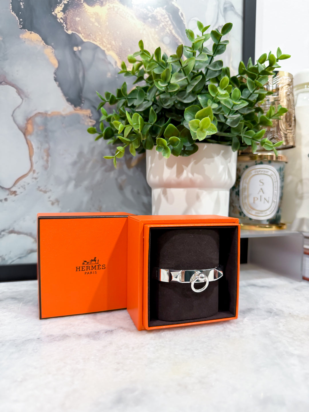 H SILVER CDC BRACELET (LG)